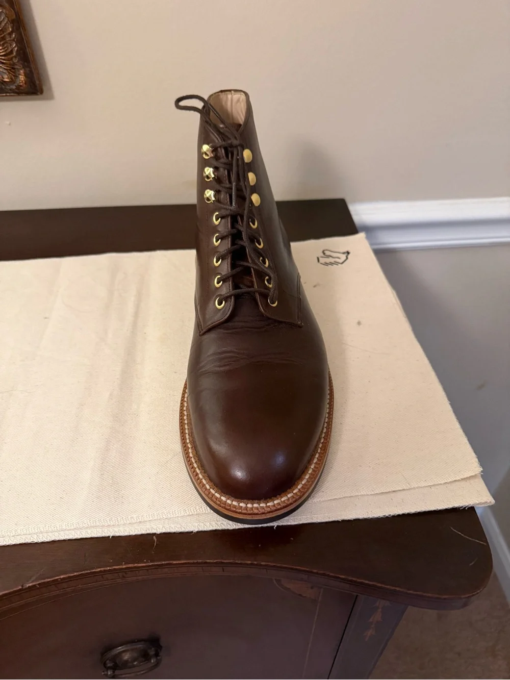 Grant Stone Edward Boot in Dark Walnut Chromexcel